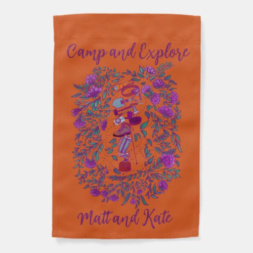 Camp and Explore Personalized Camping Flag