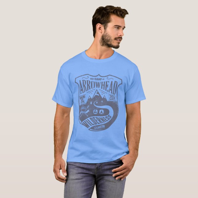 Camp Arrowhead, Wilderness Mountains, T-Shirt (Front Full)