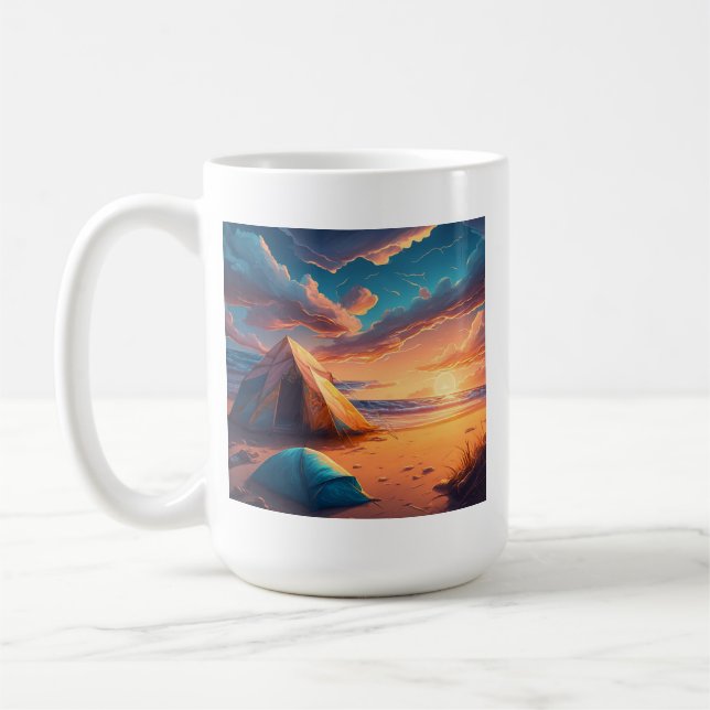 Camp at Sunrise Coffee Mug (Left)