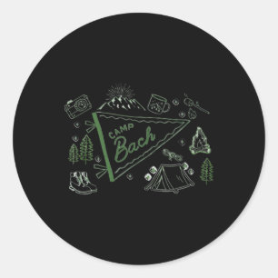 Camp Bach Adventure Camping Bachelorette Party The Classic Round Sticker