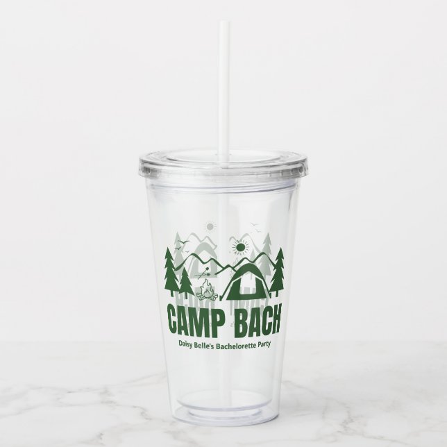 Camp Bach Bachelorette Acrylic Tumbler (Front)