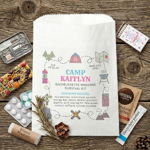 Camp Bach Bachelorette Weekend Party Survival Kit Favor Bag