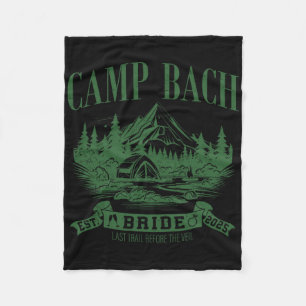 Camp Bach Bride Hiking Camping Bachelorette Party Fleece Blanket