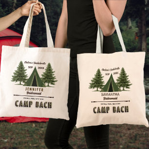 Camp Bach Rustic Fall Bachelorette Girl's Squad Tote Bag