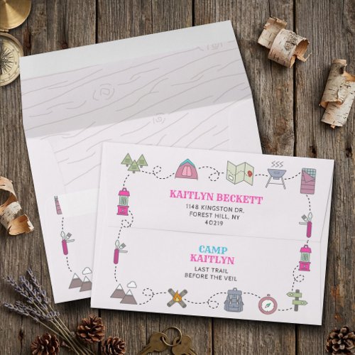 Camp Bach Wilderness Bachelorette Party Envelope