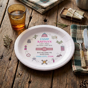 Camp Bach Wilderness Bachelorette Party Paper Plates