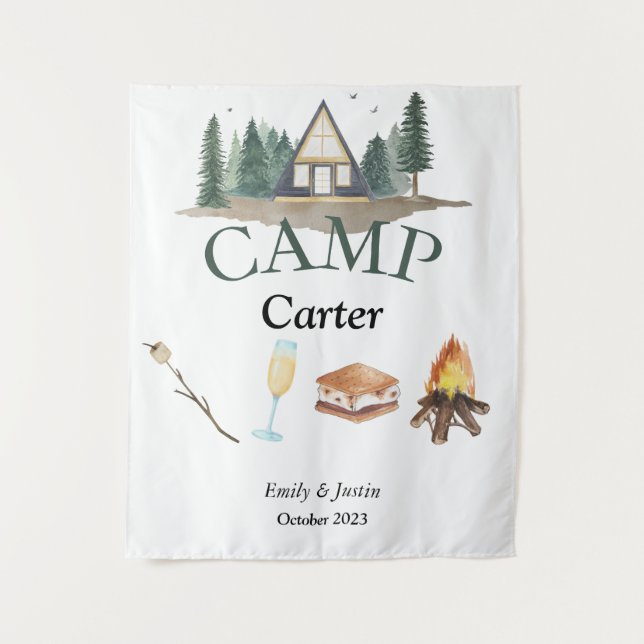 Camp Bachelor Bachelorette  Tapestry (Front)
