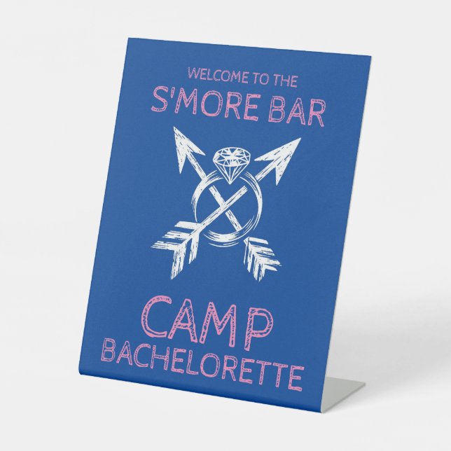 Camp Bachelorette 8X10 Pedestal Sign (Front)