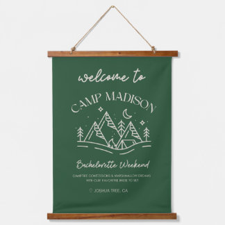 Camp Bachelorette Banner  Hanging Tapestry