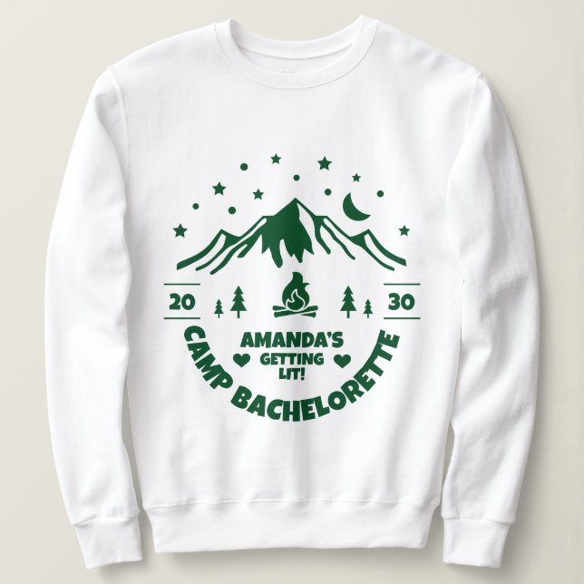 Camp Bachelorette Bridal Party Sweatshirt (Design Front)