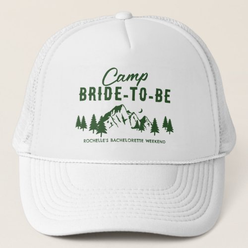 Camp Bachelorette Bride to Be Trucker Hat