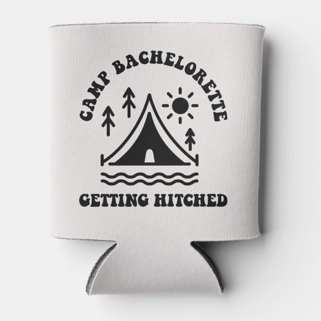 Camp Bachelorette Bridesmaid Can Cooler (Front)