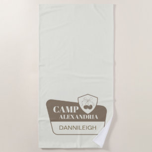 Camp Bachelorette Camping Sign Bridesmaid Beach Towel