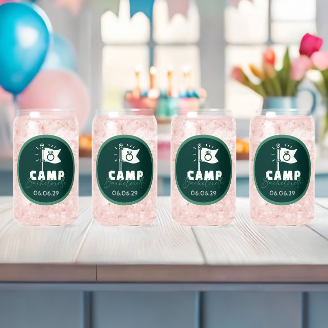 Camp Bachelorette Can Glass (Insitu (Baby Shower))