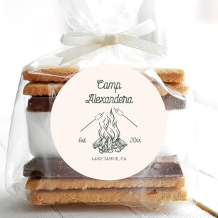 Camp Bachelorette Classic Round Sticker