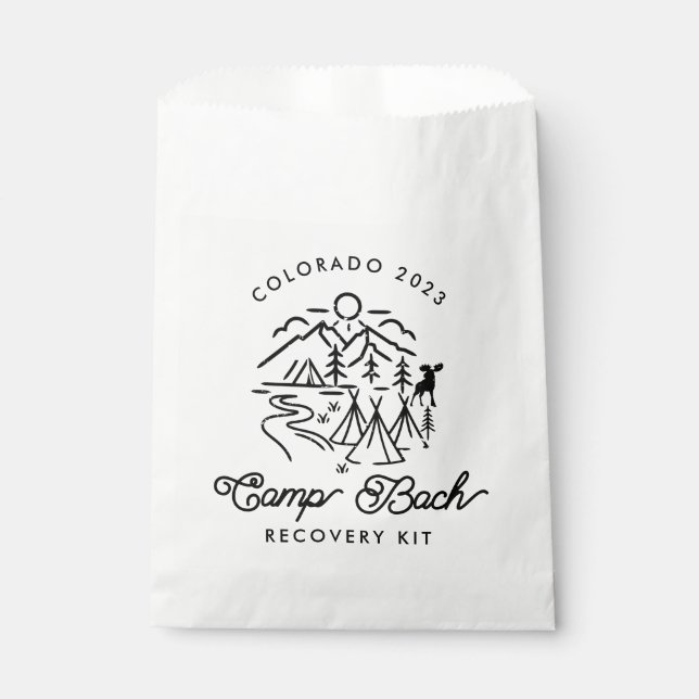 Camp Bachelorette Custom Recovery Kit Favor Bag (Front)