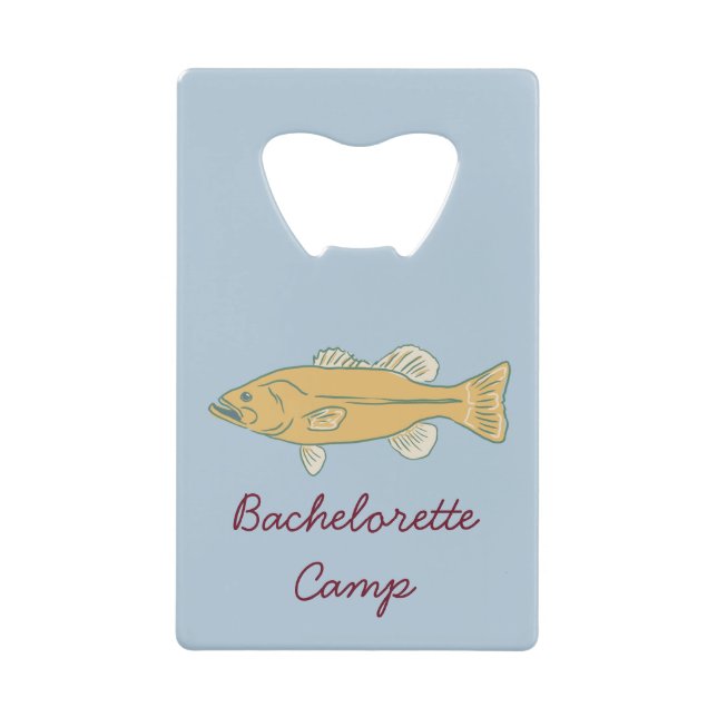 Camp Bachelorette Decor  Credit Card Bottle Opener (Front)