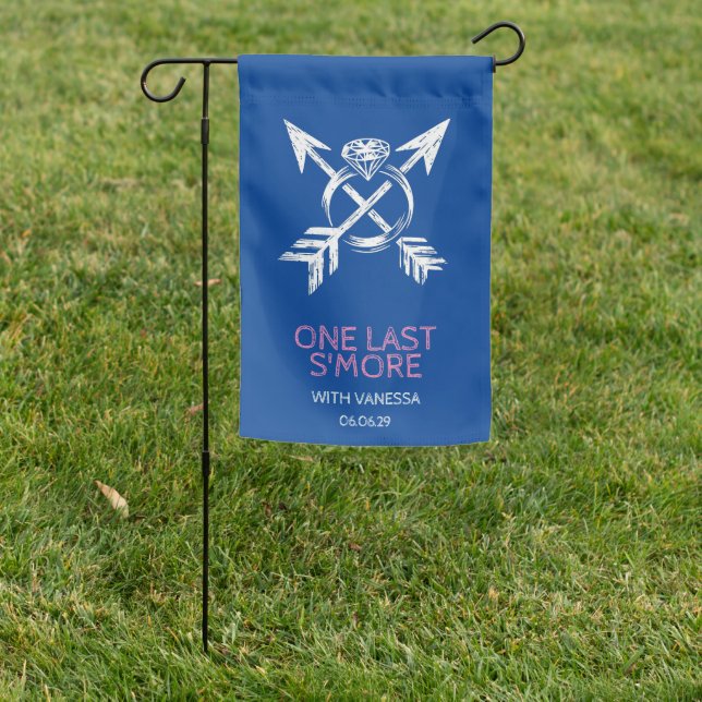 Camp Bachelorette Garden Flag (In SItu)