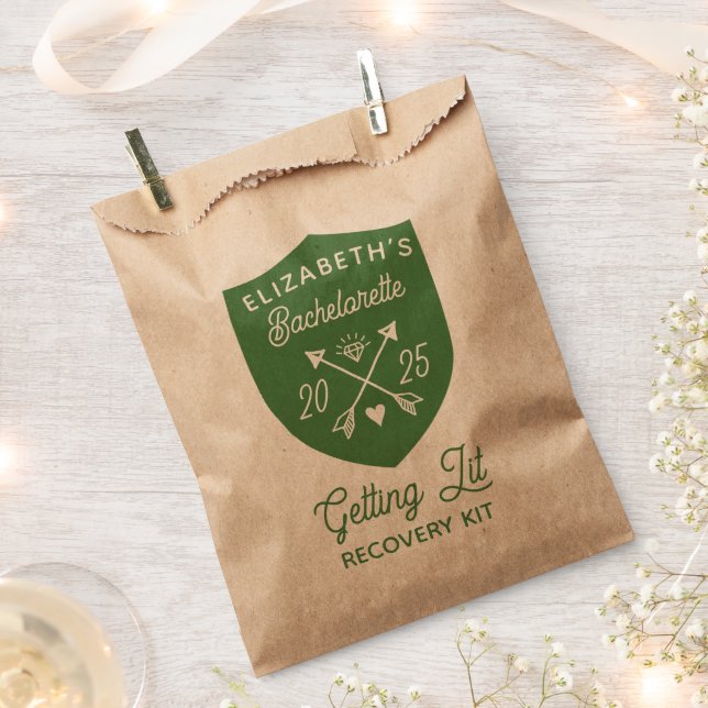 Camp Bachelorette Getting Lit Survival Kit Favor Bag (Clipped)