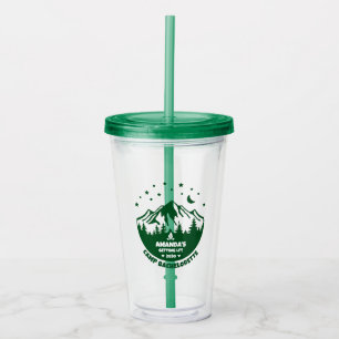 Camp Bachelorette   Green Bridesmaid  Acrylic Tumbler