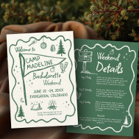 Camp Bachelorette Green Pennant Camping Itinerary