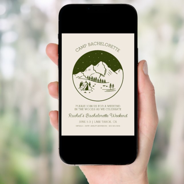 Camp Bachelorette Invitation (Front Digital)