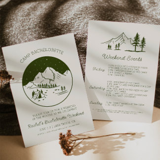 Camp Bachelorette Invitation
