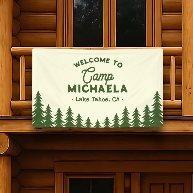 Camp Bachelorette Last Trail Before Veil Welcome Banner (Creator Uploaded)