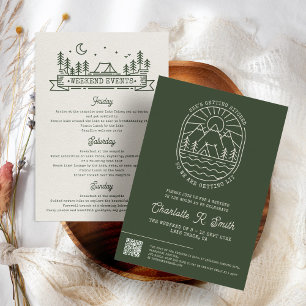 Camp Bachelorette Modern Rustic Party Invitation