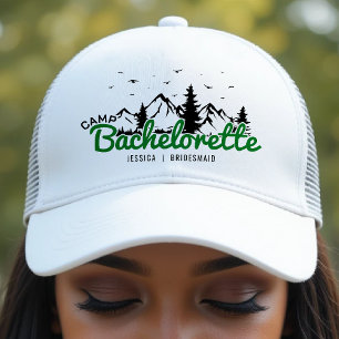 Camp Bachelorette Mountains Bridesmaid Trucker Hat