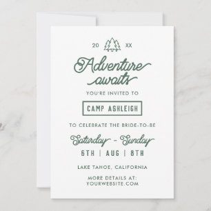 Camp Bachelorette Party Adventure Awaits Invitation