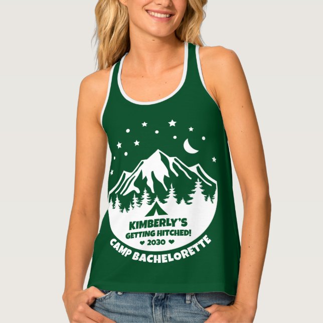 Camp Bachelorette Party Bride Custom  Tank Top (Front)