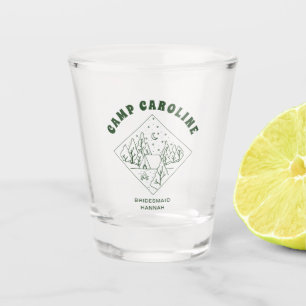 Camp Bachelorette Party Bridesmaid Custom Shot Glass