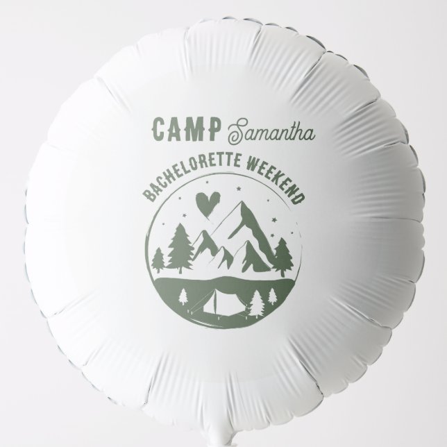 Camp Bachelorette Party Camping Bach Weekend  Balloon (Front)