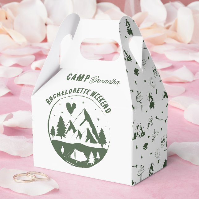 Camp Bachelorette Party Camping Bach Weekend Favor Boxes (Wedding)