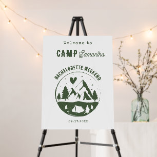 Camp Bachelorette Party Camping Bach Weekend Foam Board