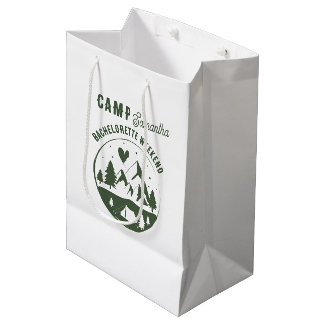 Camp Bachelorette Party Camping Bach Weekend  Medium Gift Bag (Front Angled)