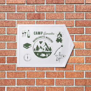 Camp Bachelorette Party Camping Bach Weekend Pennant