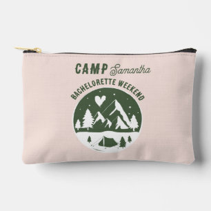 Camp Bachelorette Party Camping Bach Weekend Pink Accessory Pouch