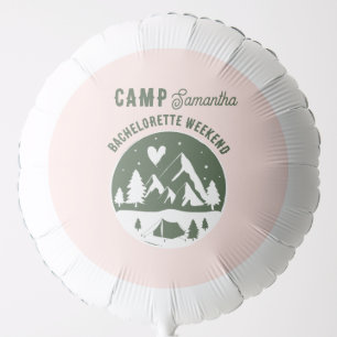 Camp Bachelorette Party Camping Bach Weekend Pink Balloon