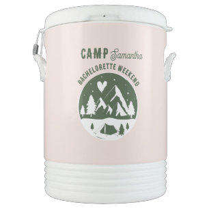 Camp Bachelorette Party Camping Bach Weekend Pink Beverage Cooler