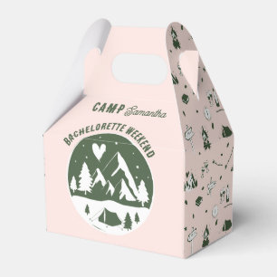 Camp Bachelorette Party Camping Bach Weekend Pink Favor Boxes