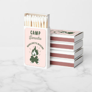 Camp Bachelorette Party Camping Bach Weekend Pink Matchboxes