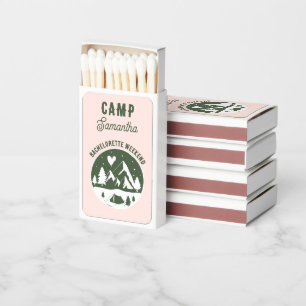 Camp Bachelorette Party Camping Bach Weekend Pink Matchboxes