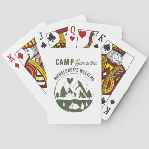 Camp Bachelorette Party Camping Bach Weekend Poker Cards