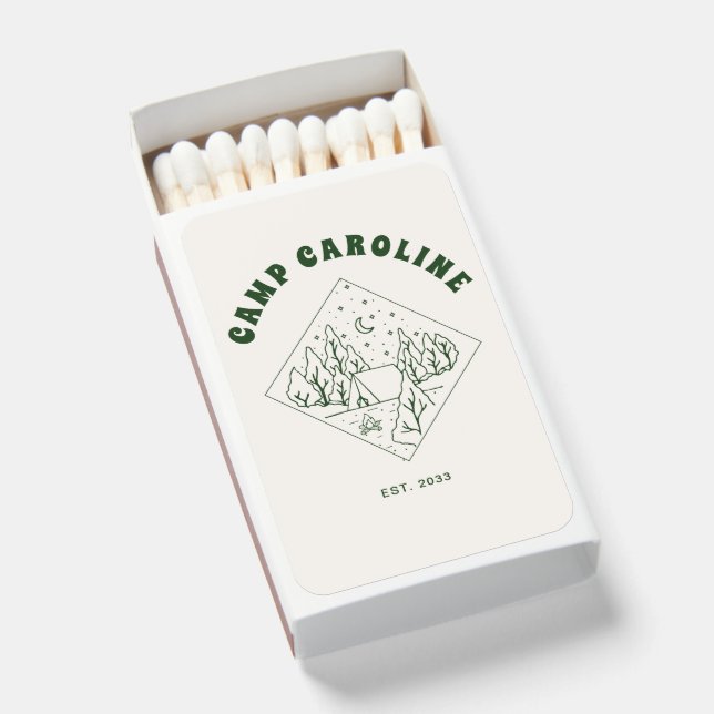 Camp Bachelorette Party Custom Matchboxes (Front Open)