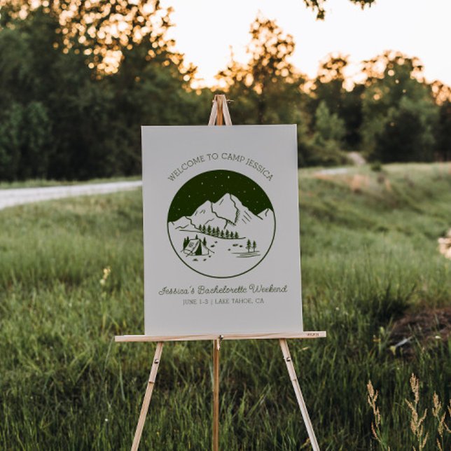 Camp Bachelorette Party Customized Welcome Sign (Creator Uploaded)