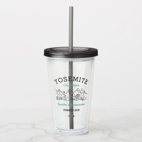 Camp Bachelorette Party Favor Bridesmaid Gift Acrylic Tumbler