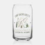 Camp Bachelorette Party Girls Camping Trip Custom Can Glass<br><div class="desc">Experience Adventure with Camp Bachelorette Party Custom Gifts! Gear up for an unforgettable bachelorette party that blends outdoor excitement with personalized style. This custom merchandise is the perfect addition to your camp-themed celebration, adding a touch of elegance and individuality to your bach trip. Elevate your camping experience with this custom...</div>