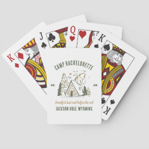Camp Bachelorette Party Girls Camping Trip Custom Poker Cards